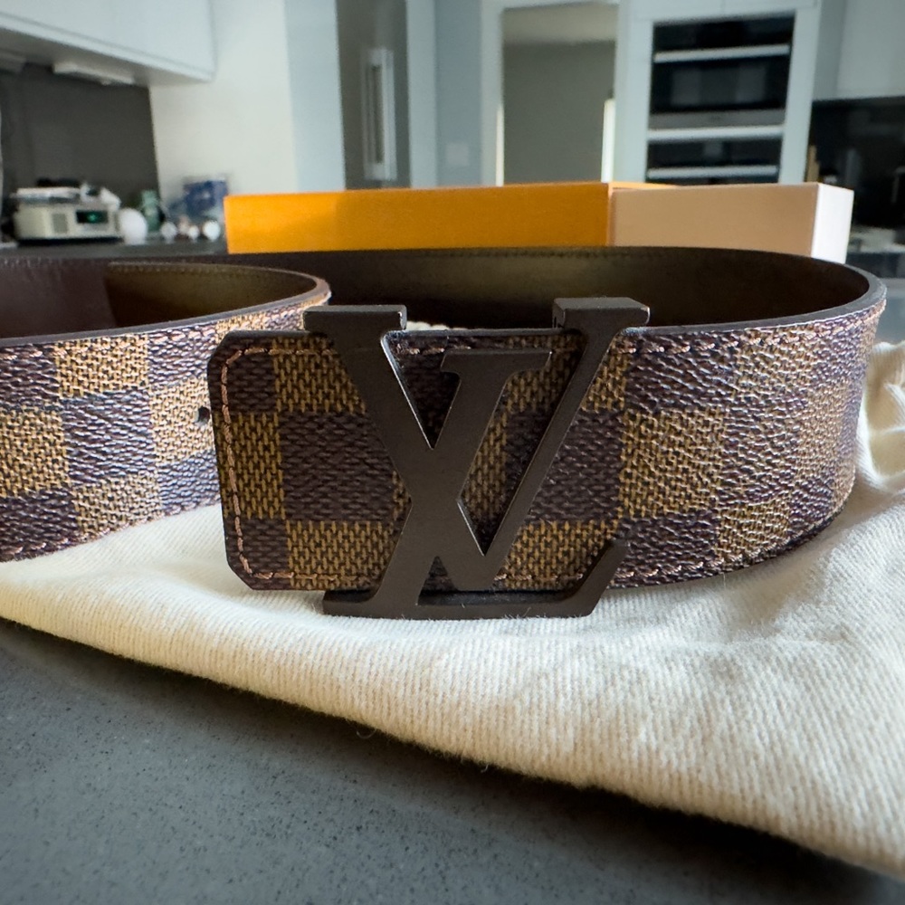 LV Initiales Classic Damier Belt
